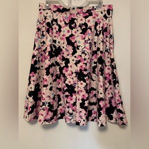 Adrienne Vittadini Pleated Floral Skirt. Size L